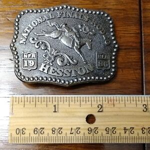 1986 National Finals Rodeo Hesston Belt Buckle